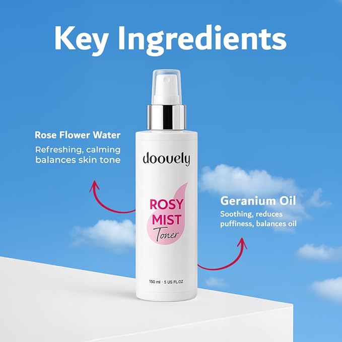 Rosy Mist Hydrating Toner β 150ml, Rose Water Spray for Face | Refreshing Toner & Face Mist Hydrating Spray for Glowing Skin, Instant Hydration, and Natural Radiance β All Skin Types.