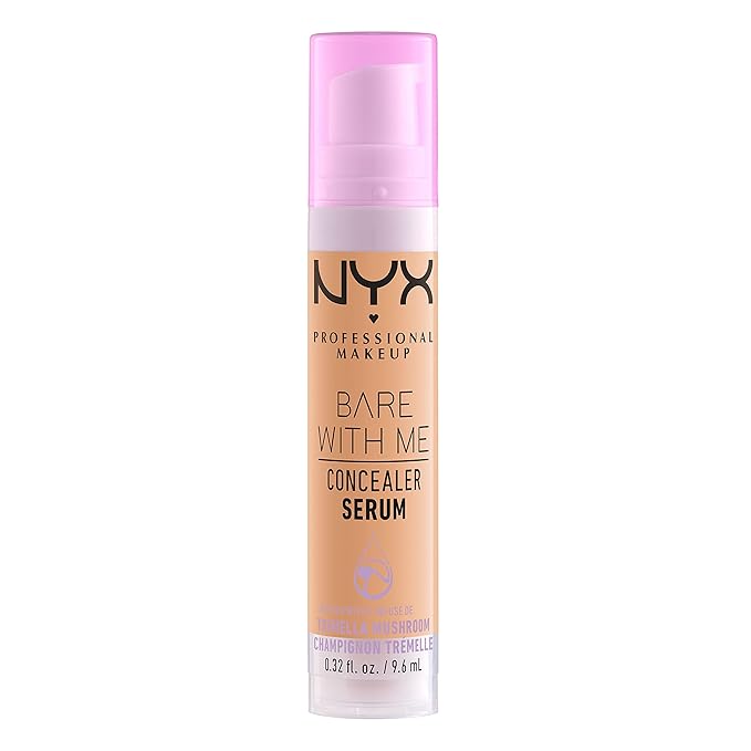 NYX PROFESSIONAL MAKEUP Bare With Me Concealer Serum, Up To 24Hr Hydration - Medium Golden