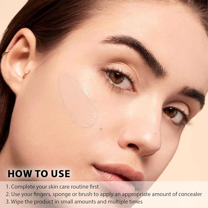 Kaely under Eye Concealer Full Coverage,Waterproof Concealer for Dark Circles,Puffiness,Redness,Cream Foundation Eye Brightener Serum,Color corrector de ojeras,Anti Aging,Natural Matte Finish,Medium