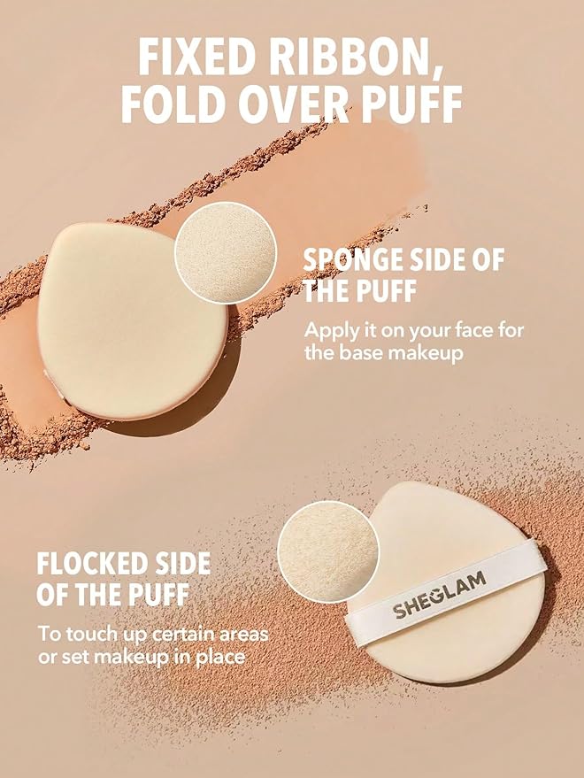 SHEGLAM SKin-Focus Full Coverage Powder Foundation Oil-Control Lightweight Face Pressed Powder Makeup-Porcelain
