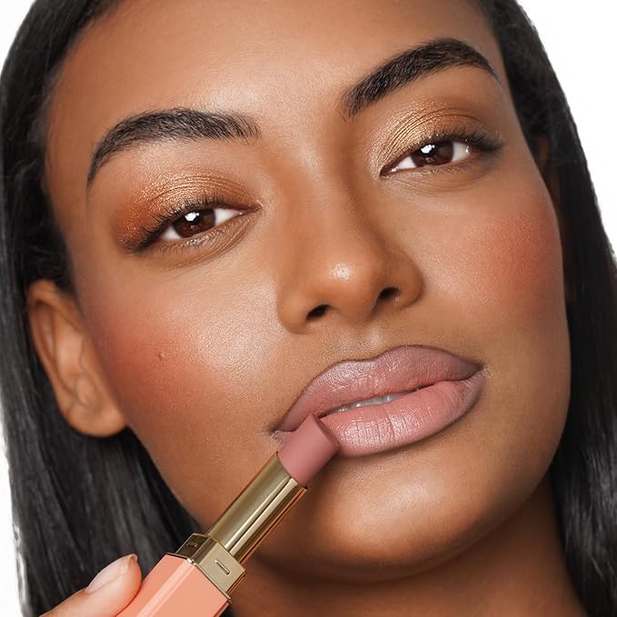 Oulac Nude Lipsticks for Women, Pink Matte Lip Stick, Full Coverage Lip Color, Satin Matte Finish, Cream Texture, Hydrating, Infused with Hyaluronic Acid, Vegan & Clean Beauty 4g SG03 Be Seductive