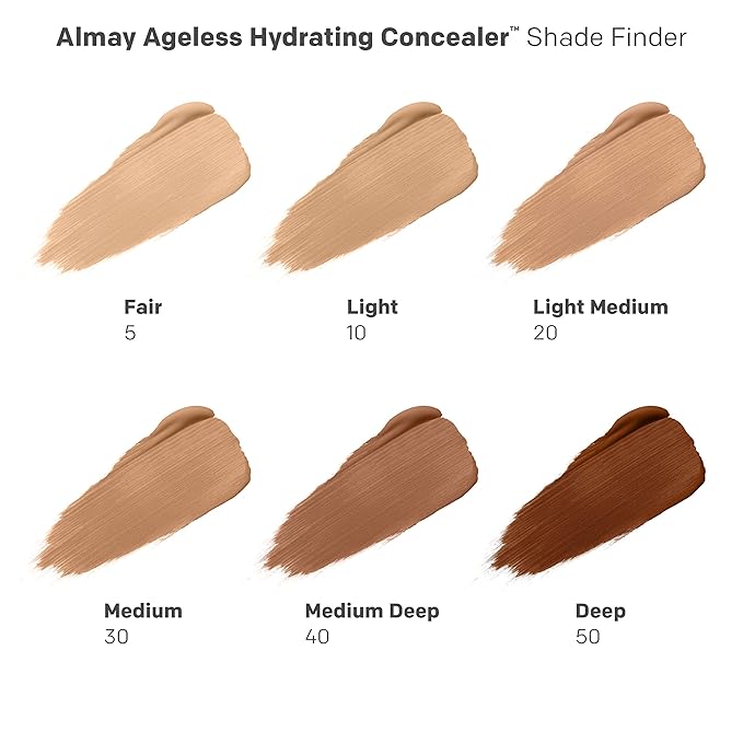 Almay Anti-Aging Concealer, Face Makeup with Hyaluronic Acid, Niacinamide, Vitamin C & E, Hypoallergenic, -Fragrance Free, 040 Medium Deep, 0.37 Fl Oz (Pack of 1)