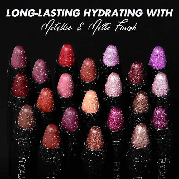 FOCALLURE Ultra Chic Matte Lipstick,Rich Vitamin E Lip Crayon,Lightweight Matte Color without Drying or Fading,Long Lasting Waterproof Lips Makeup,NUDE DESERT