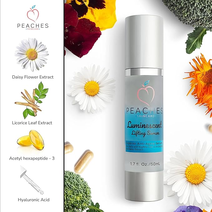 Face Tightening and Lifting Serum – Anti-Aging Formula with Peptides and Vitamins A, B, C & E – Vegan Skincare for Firm, Radiant Skin – Luminescent Lifting Serum (1 fl. oz)