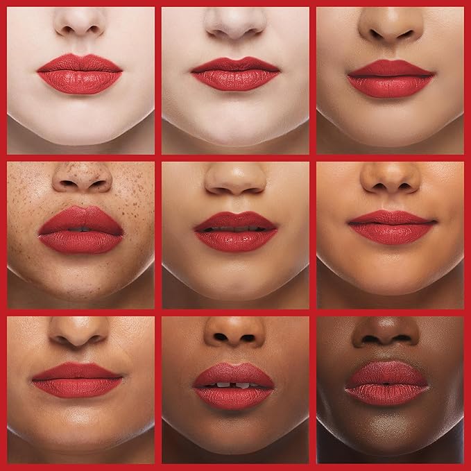 Oulac Red Matte Lipstick for Women, Classic Red Lip Stain Long Lasting Waterproof, No Transfer, Creamy High Pigmented Formula with Rose Oil, Vegan & Cruelty-Free, M02