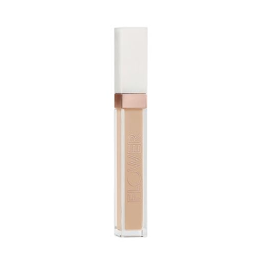 FLOWER Beauty Light Illusion Full Coverage Concealer | Hydrating, Weightless Formula Conceals, Corrects, Covers Dark Circles, Imperfections, Fine Lines and Fatigue | All-Day Wear – Sand (Pack of 1)
