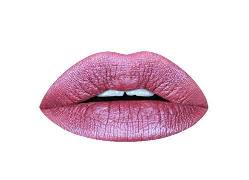 Aromi Sugared Mauve Metallic Liquid Lipstick, Purple Pink Lip Color with Shimmery Finish, Raspberry Mulberry Lipstick, Long-Lasting, Smudge Proof (Sugared Mauve)