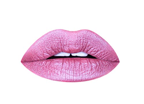 Aromi Berry Fuchsia Metallic Liquid Lipstick | Magenta Pink Lip Color with Shimmery Finish, Vegan, Cruelty-free, Long-Lasting, Smudge Proof (Opal Rose)