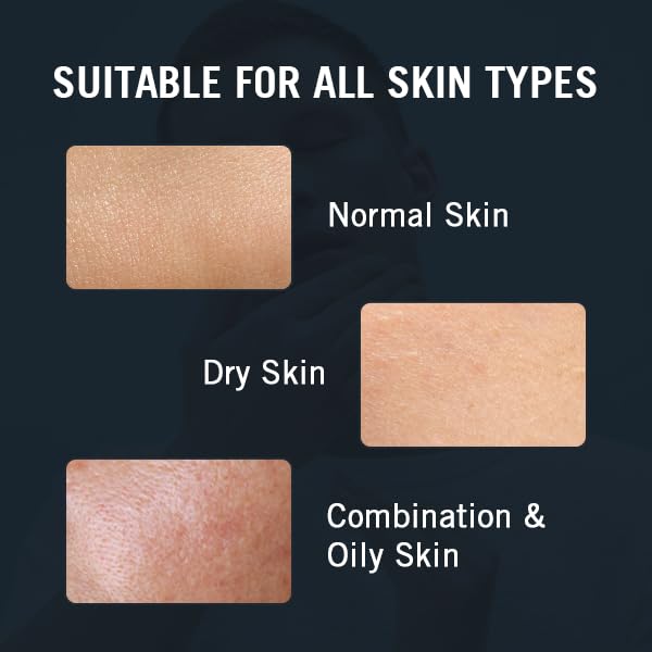 Mens Face Moisturizer, Hydrates Dry Skin, Soothes Irritation, Eliminates Razor Burn & Redness, Daily Use Moisturizing Face Cream, Anti Aging & Anti Wrinkle, Fragrance Free, No Sticking, No Strong Odor