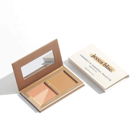 Jecca Blac Correct and Conceal Medium Coverage Palette, Lightweight Long Lasting Formula, Medium To Full Coverage, Gender Neutral and LGBTIQA+ Inclusive Make Up, Medium 3.0, 12g
