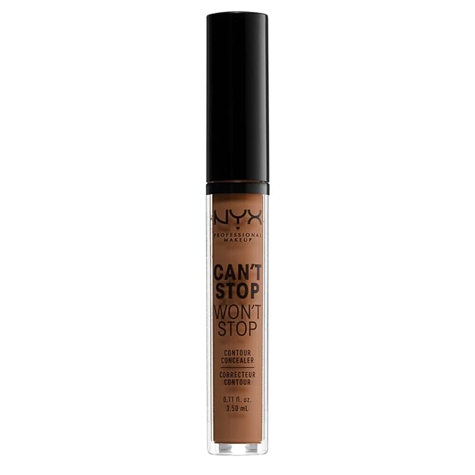 NYX PROFESSIONAL MAKEUP Can't Stop Won't Stop Contour Concealer, 24h Full Coverage Matte Finish - Cappuccino