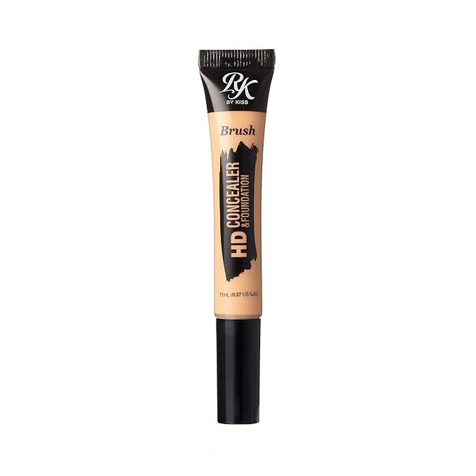 Ruby Kisses HD Concealer & Foundation Flawless Full Cover Brush Face Makeup (Yellow Corrector)