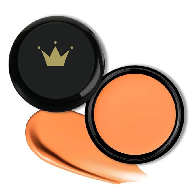 Kaely Color Correcting Concealer,Cream Pot Concealer Full Coverage,under Eye Concealer Palette for Conceals Dark Circles,Waterproof Foundation Face Makeup,12 Orange