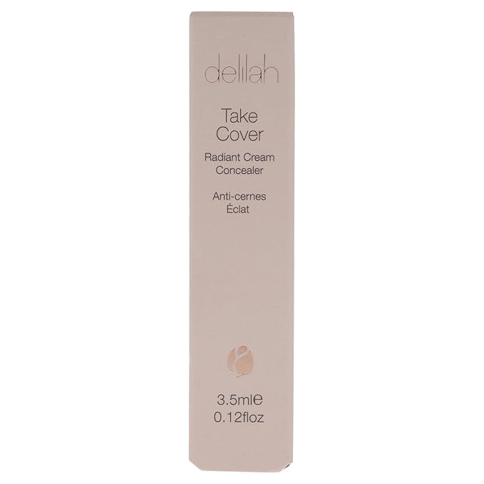 delilah - Take Cover Radiant Cream Concealer - Chashmere - Blendable, Hydrating, Long-Lasting, Light Reflecting, Imperfections Corrector - Enriched with Vitamin E - Medium to Full Coverage - 0.12 Oz