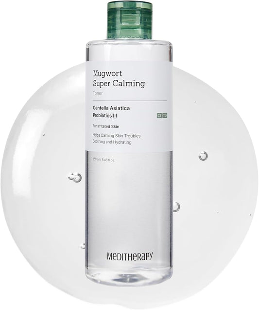 Mugwort Super Calming Toner - Korean Hydrating Toner for face, Purifying Mugwort Essence, Soothing, Calming, Refreshing Facial Toner for Oily, Dry, and Sensitive Skin, Daily Skin Care, 8.45 fl.oz