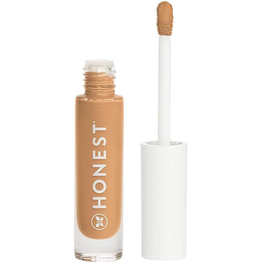 Honest Beauty Fresh Flex Concealer with Niacinamide + Vitamin E + Hyaluronic Acid | Vegan + Cruelty free | Toffee, 0.17 fl oz