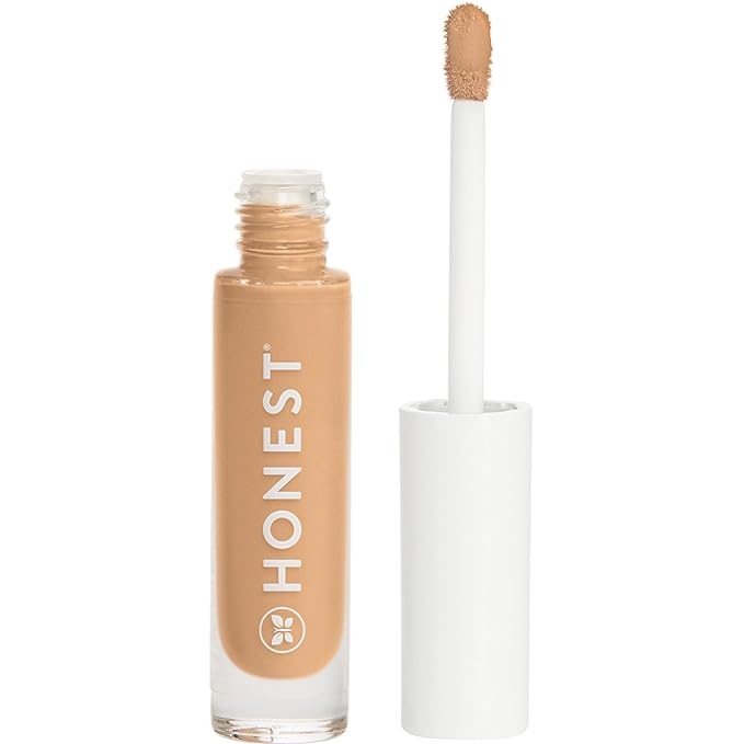 Honest Beauty Fresh Flex Concealer with Niacinamide + Vitamin E + Hyaluronic Acid | Vegan + Cruelty free | Nutmeg, 0.17 fl oz