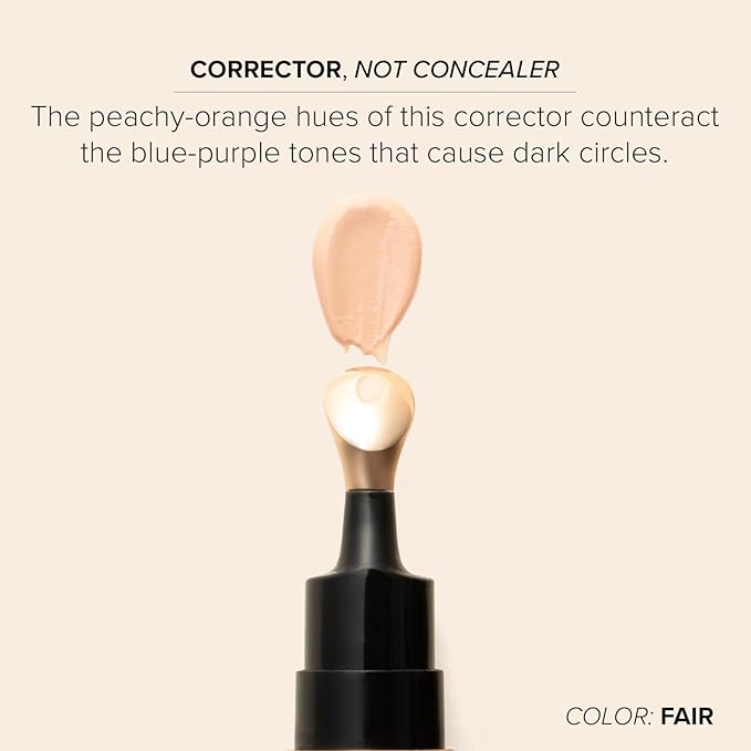 DRMTLGY Luminous Eye Corrector SPF 41, Under Eye Color Corrector for Dark Circles, Anti-Aging Tinted Eye Cream, Hydrating Eye Serum with Peach Undertone, Fair