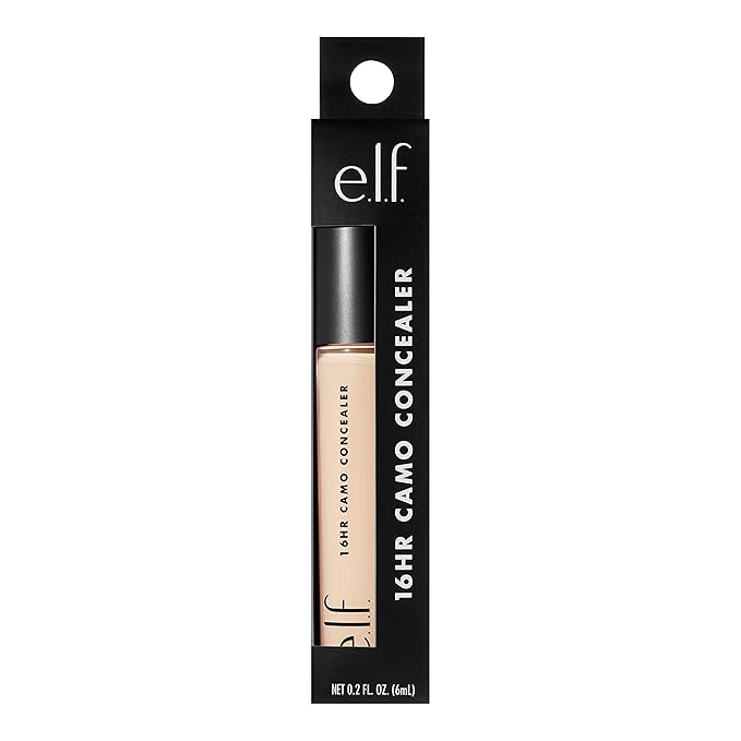 e.l.f. 16HR Camo Concealer, Full Coverage & Highly Pigmented, Matte Finish, Medium Neutral, 0.203 Fl Oz (6mL)