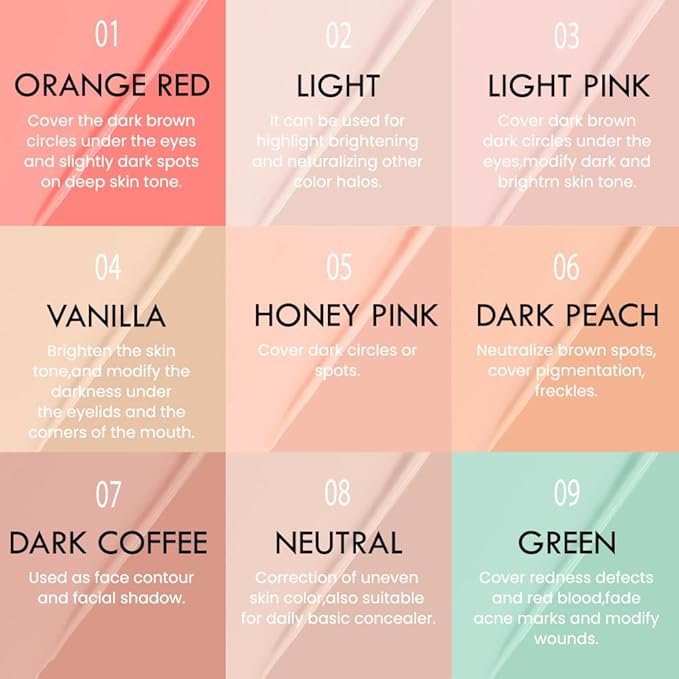 Kaely 2Pcs PROFESSIONAL MAKEUP Correcting Concealer Stick,Medium Coverage Concealer Crayon,under Eye Brightener Concealer for Dark Circles,corrector de ojeras,Lightweight,Vegan,04 VANILLA