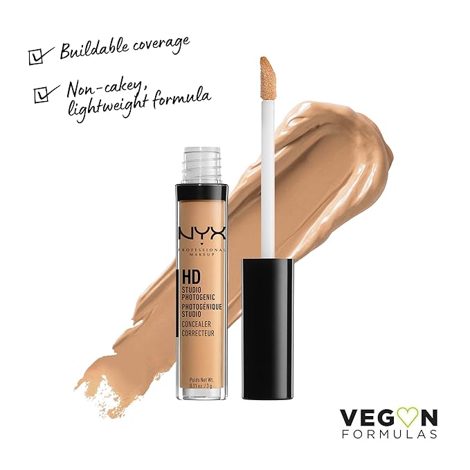 NYX PROFESSIONAL MAKEUP HD Studio Photogenic Concealer Wand, Medium Coverage - Golden