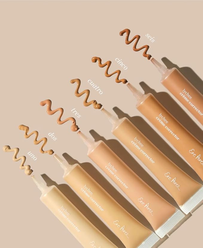 Ere Perez - Natural Lychee Crème Corrector | Vegan, Cruelty-Free, Clean Beauty (Tres – Bisque, 0.33 oz | 10 ml)