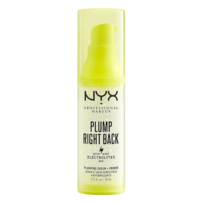 NYX PROFESSIONAL MAKEUP Plump Right Back Plumping Serum & Primer, With Hyaluronic Acid & Bare With Me Concealer Serum, Up To 24Hr Hydration - Light