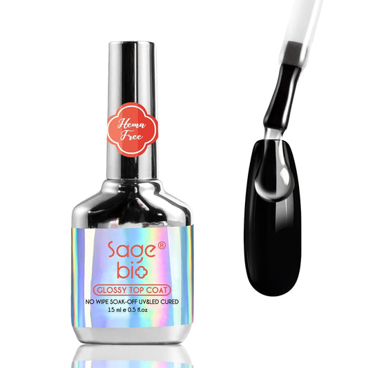 15ml Gel Top Coat Glossy Top Coat– Long Lasting Professional Nail Art Home Salon