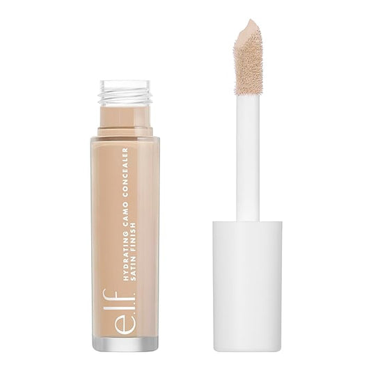 e.l.f. Hydrating Camo Concealer, Lightweight, Full Coverage, Long Lasting, Conceals, Corrects, Covers, Hydrates, Highlights, Medium Sand, Satin Finish, 25 Shades, All-Day Wear, 0.20 Fl Oz