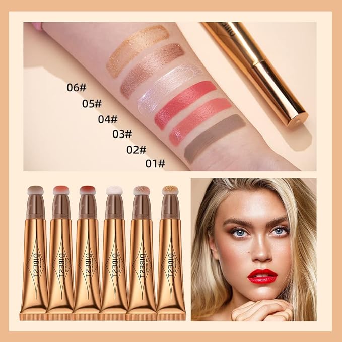 MEICOLY Grey Liquid Contour Beauty Wand,Bronzer Stick with Cushion Applicator,Cream Contour for Women and Girl,Long Lasting Smoothly Moisturizng Super Silky, Cruelty-free,01