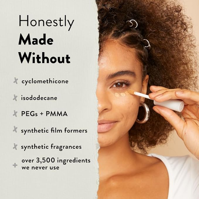 Honest Beauty Fresh Flex Concealer with Niacinamide + Vitamin E + Hyaluronic Acid | Vegan + Cruelty free | Cocoa, 0.17 fl oz