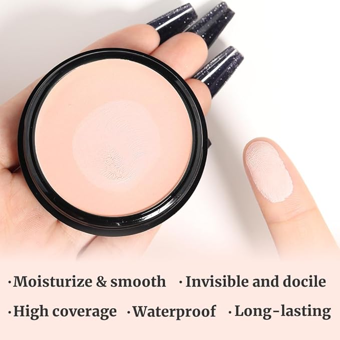 Kaely Color Correcting Concealer,Cream Pot Concealer Full Coverage,under Eye Concealer Palette for Conceals Dark Circles,Waterproof Foundation Face Makeup,03 Light