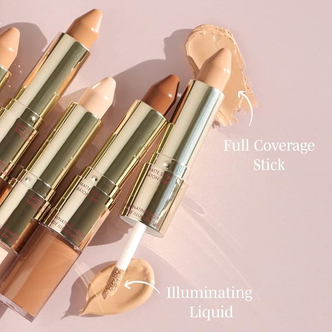 Wander Beauty Dualist Matte and Illuminating Concealer Makeup - Fair - Dual-Ended Matte Concealer Stick + Liquid Concealer - Full Coverage Concealer Brightens, Firms, & Hydrates Under Eyes -0.28 fl oz