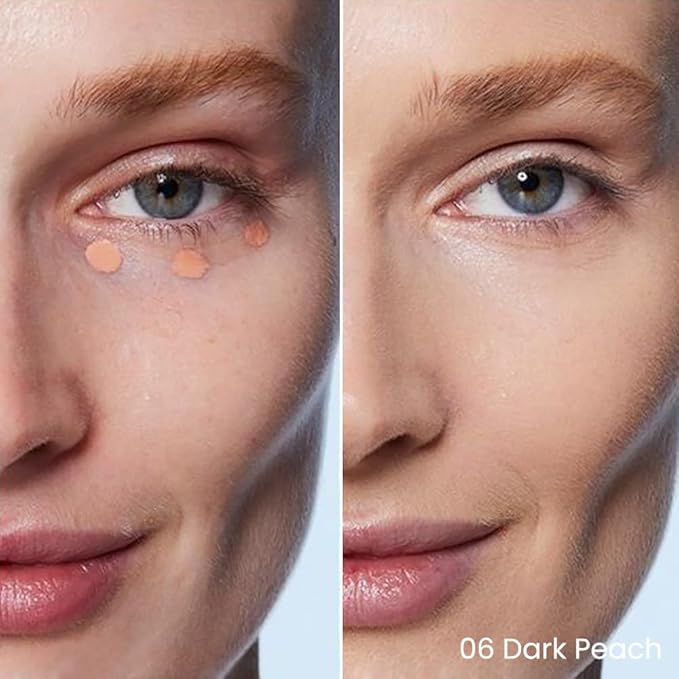 Kaely PROFESSIONAL MAKEUP Correcting Concealer Stick,Medium Coverage Concealer Crayon,under Eye Brightener Concealer for Dark Circles,corrector de ojeras,Lightweight,Vegan,06 DARK PEACH