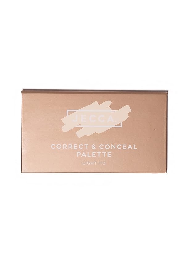 Jecca Blac Correct and Conceal Medium Coverage Palette, Lightweight Long Lasting Formula, Medium To Full Coverage, Gender Neutral and LGBTIQA+ Inclusive Make Up, Light 1.0, 12g