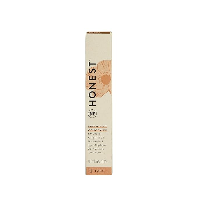 Honest Beauty Fresh Flex Concealer with Niacinamide + Vitamin E + Hyaluronic Acid | Vegan + Cruelty free | Cocoa, 0.17 fl oz