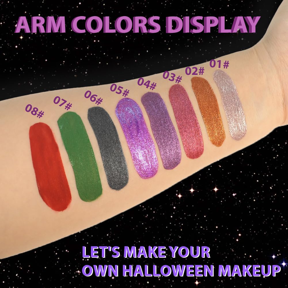 Dark Purple Metallic Lipstick for Women,Glitter Sparkling Liquid Lipstick,Long Lasting Waterproof Lightweight Comfortable Non-Drying Bold Dark Lip Gloss for Gothic Stage Makeup,Vegan