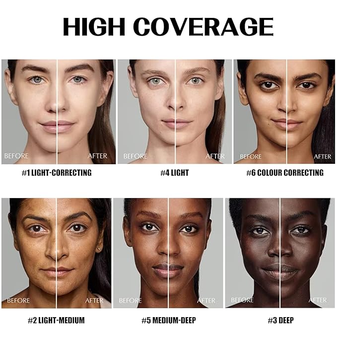 5 In 1 Multi-Use Correcting Concealer Palette,Waterproof Long Lasting Contour Palette,Professional Creamy Concealer Kit for Women,Easy to Create Full Coverage and Natural Finish.#4