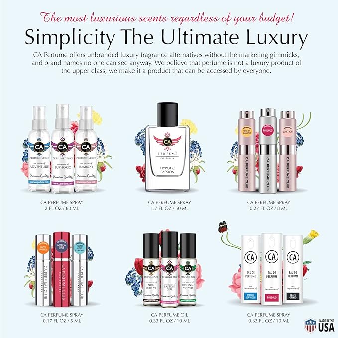 CA Perfume Impression of Eternal For Women Replica Fragrance Body Oil Dupes Alcohol-Free Essential Aromatherapy Sample Travel Size Concentrated Long Lasting Attar Roll-On 0.3 Fl Oz/10ml