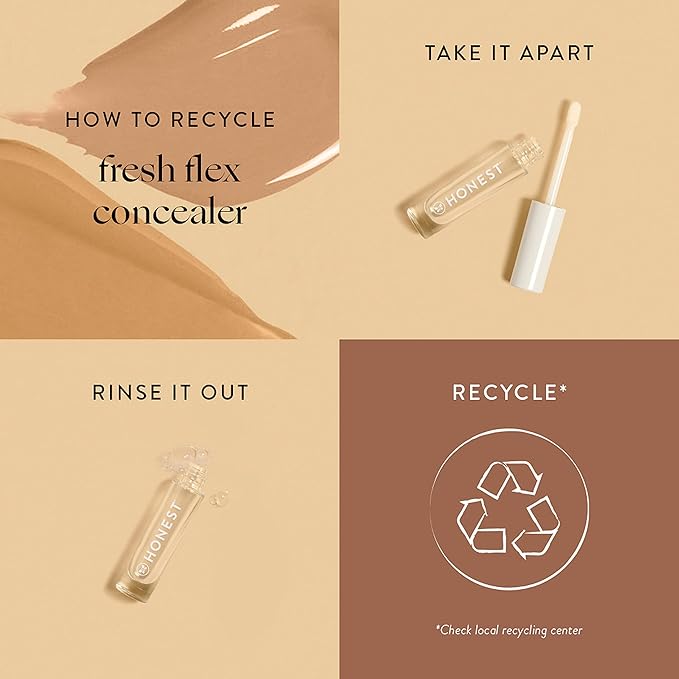 Honest Beauty Fresh Flex Concealer with Niacinamide + Vitamin E + Hyaluronic Acid | Vegan + Cruelty free | Fawn, 0.17 fl oz