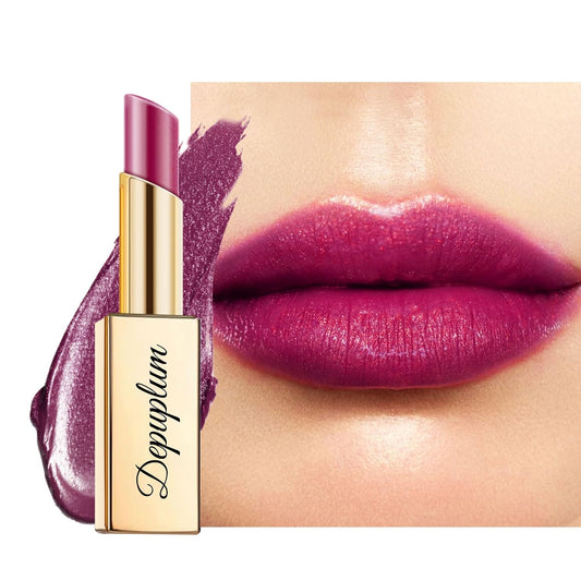 Mulberry Lipstick Moisturizing for Women Shimmer Tinted Lip Balm Hydrating Nourishing Dark Purple Lip Gloss Vegan& Cruelty Free Lip Makeup, ZG109 Emotion