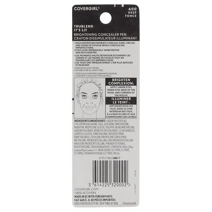 COVERGIRL Trublend It's Lit Concealer, Deep D6-D8, 0.10 Ounce