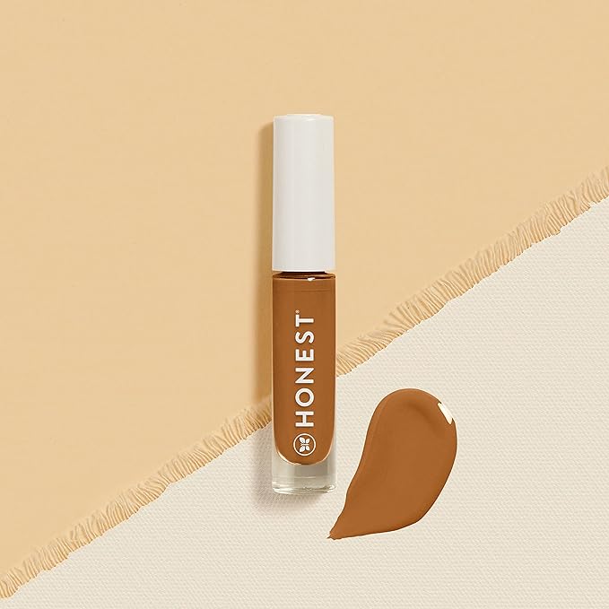 Honest Beauty Fresh Flex Concealer with Niacinamide + Vitamin E + Hyaluronic Acid | Vegan + Cruelty free | Latte, 0.17 fl oz
