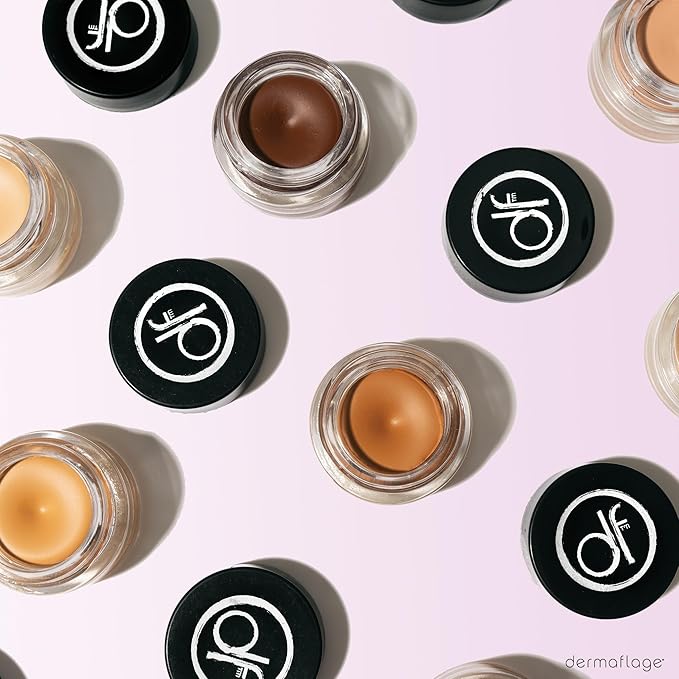Dermaflage Waterproof Concealer Cream - Full Coverage, Matte Finish, Covers Dark Circles, Tattoos, Acne (Light)
