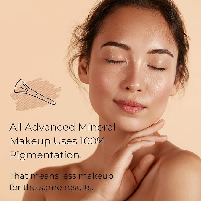 4-in-1 Pressed Foundation Powder with Natural SPF, Concealer & Finishing Powder, Medium to Full Coverage Foundation, Mineral-Based Powder (Eva, 0.35 oz)