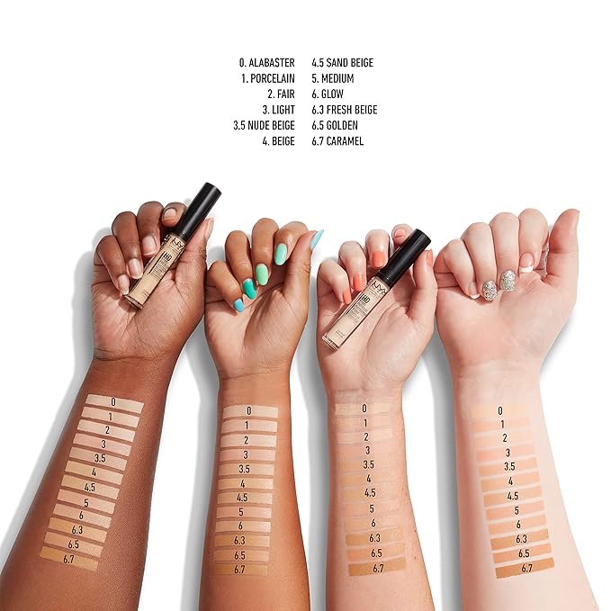 NYX PROFESSIONAL MAKEUP HD Studio Photogenic Concealer Wand, Medium Coverage - Alabaster