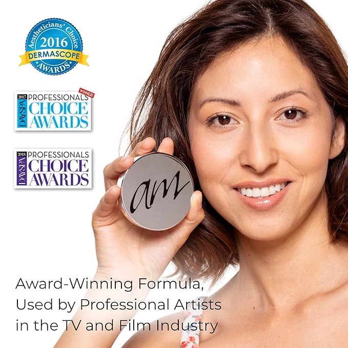 4-in-1 Pressed Foundation Powder with Natural SPF, Concealer & Finishing Powder, Medium to Full Coverage Foundation, Mineral-Based Powder (Eva, 0.35 oz)