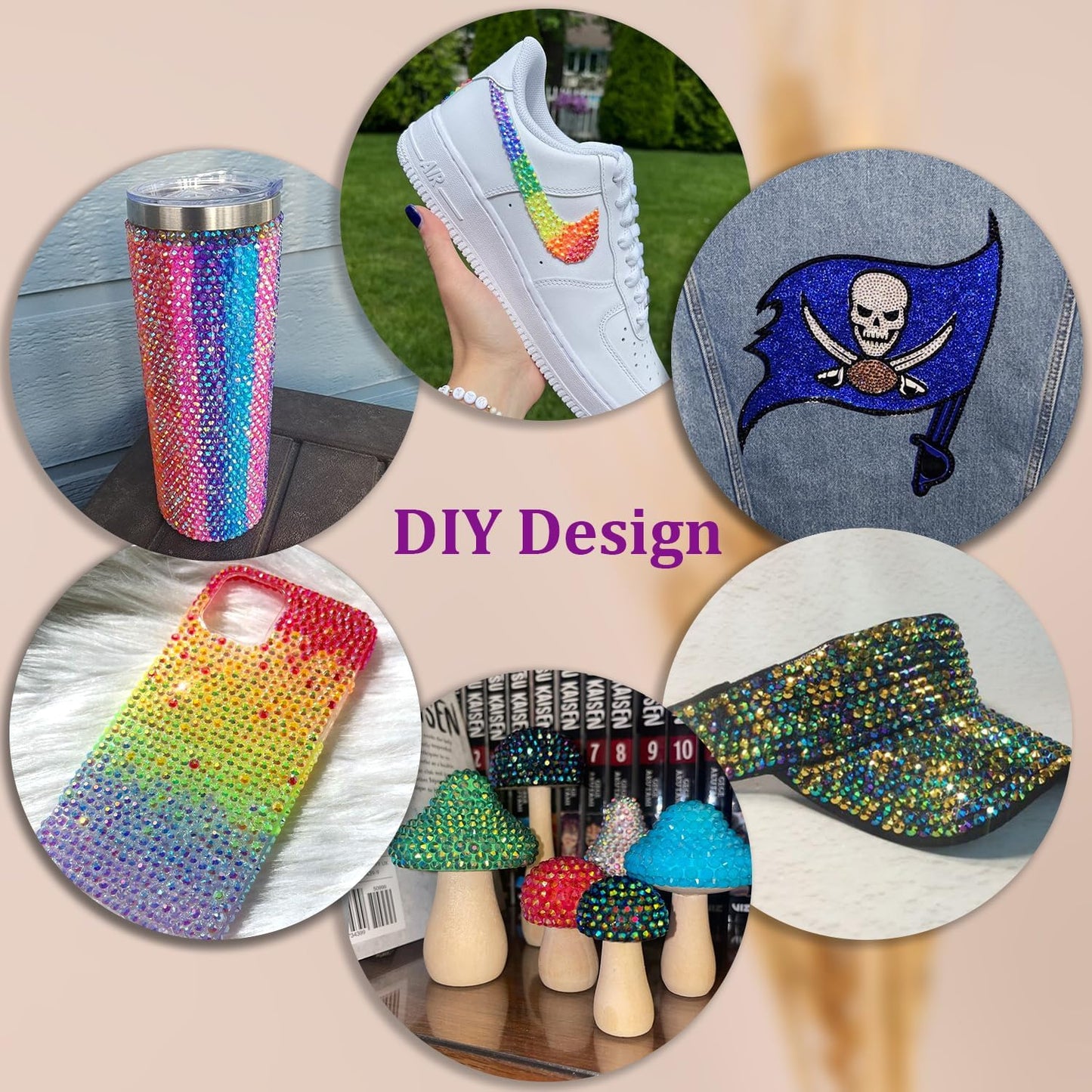 2 Boxes Jelly Rhinestones for Bedazzling, 19200Pcs 4mm & 5mm Multicolor Flatback Resin Gems for Crafting, Bedazzler Kit with 2Pcs 10ml B7000 Jewelry Glue for DIY Crafts Book Fabric Decor Nail Art