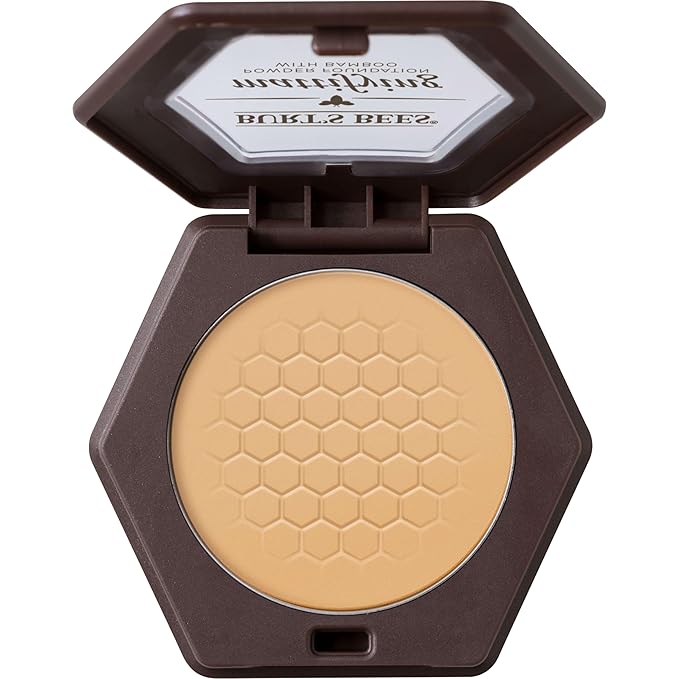 Burt’s Bees 100% Natural Origin Mattifying Powder Foundation, Bamboo, 0.3 Ounce, Packaging May Vary