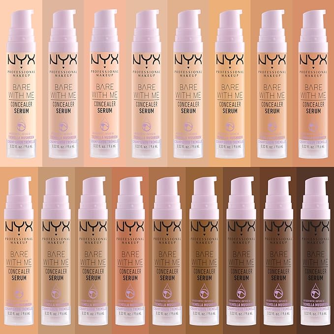 NYX PROFESSIONAL MAKEUP Bare With Me Concealer Serum, Up To 24Hr Hydration - Medium Golden